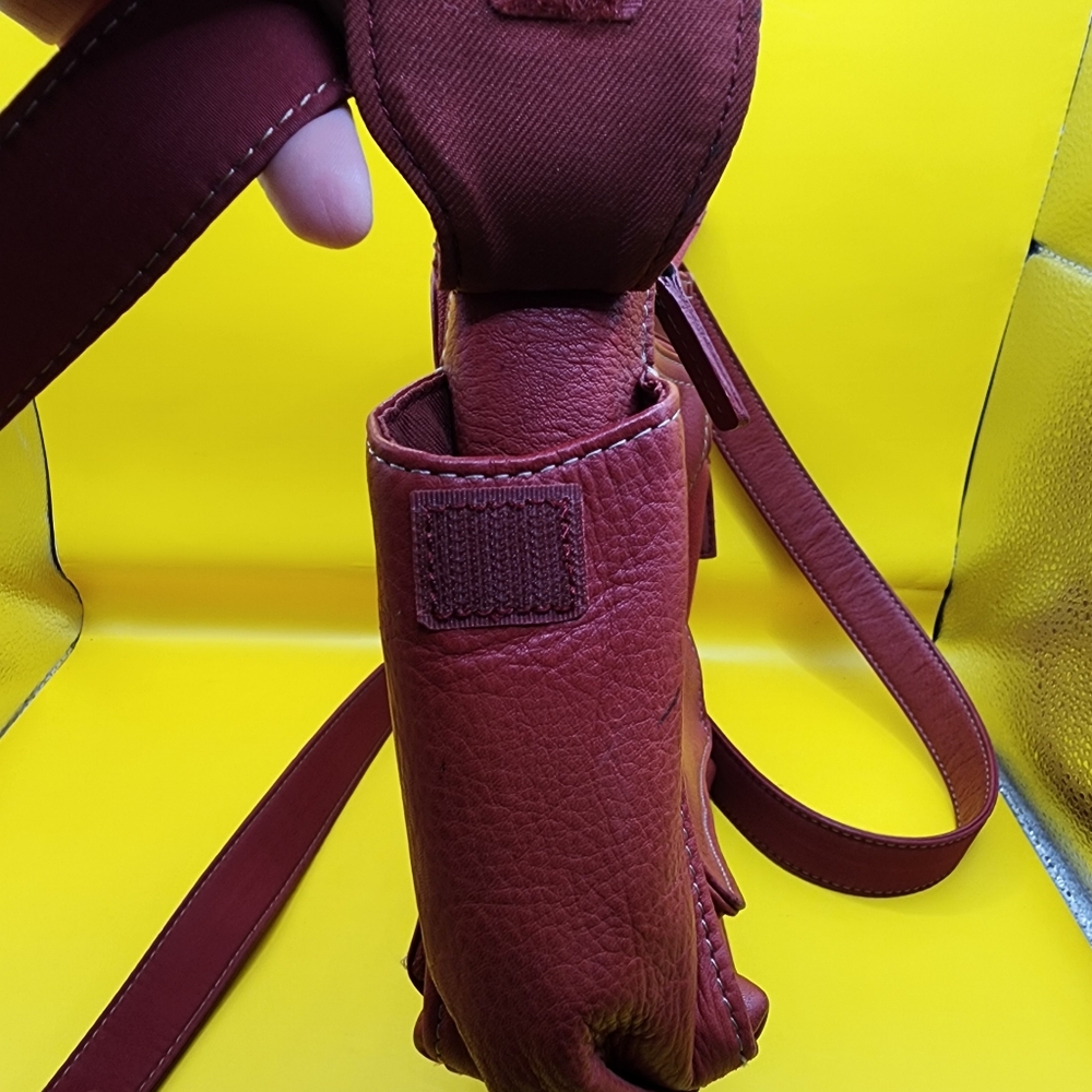 Fossil Red Leather Purse Crossbody Bag 9x7" - Picture 3 of 13